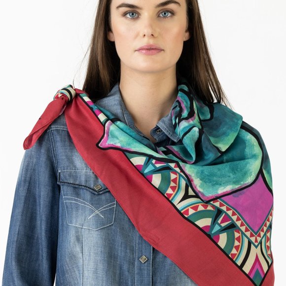 NWT Double D Ranch Nectar Robber Scarf Bohemian Boho Western Accessories - Picture 3 of 3